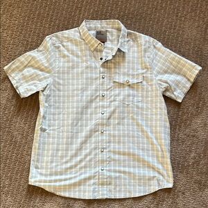 Men's Blue Plaid Short Sleeve Shirt
